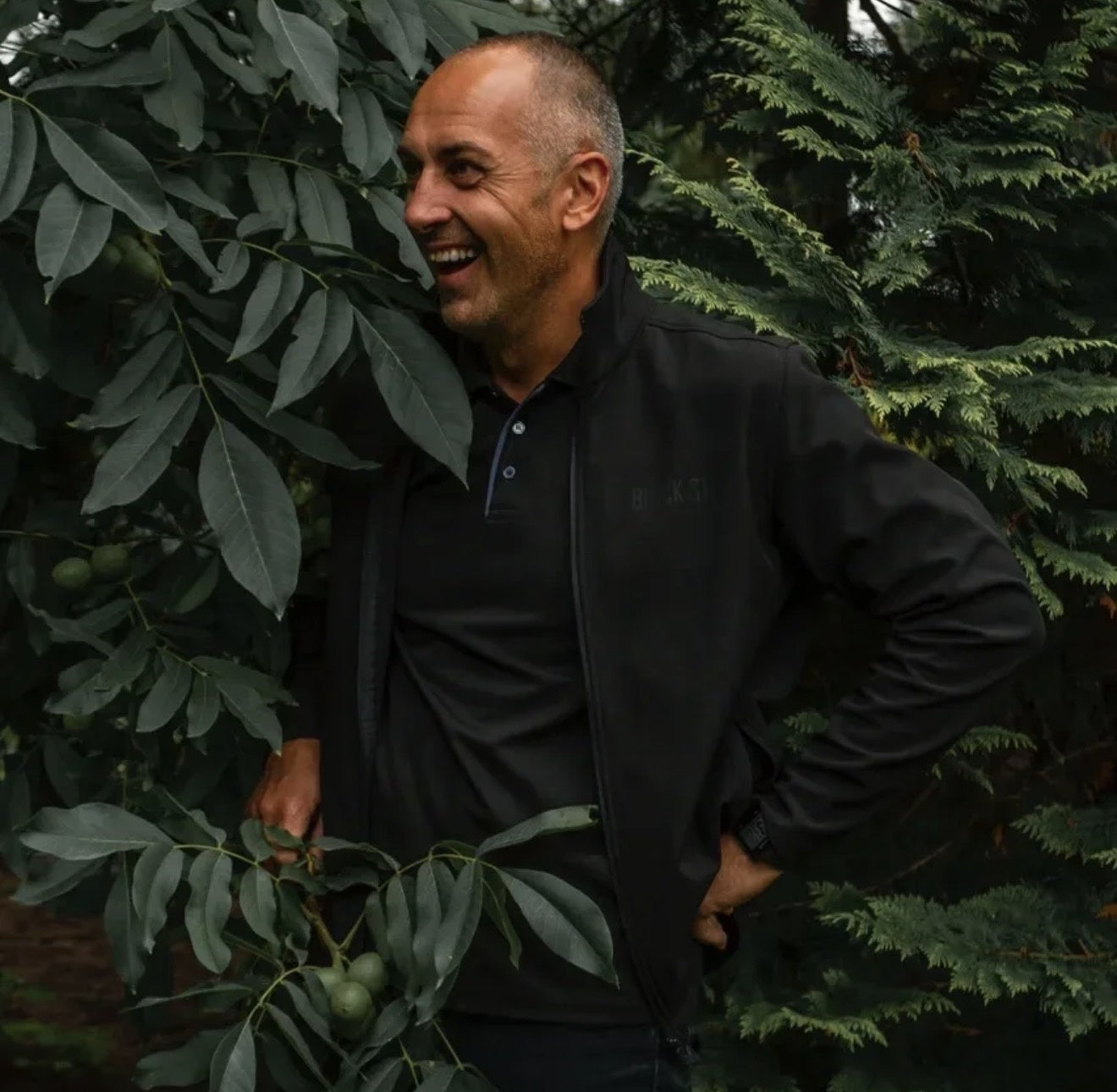 Aivis, founder of Black Stuff, in the forest