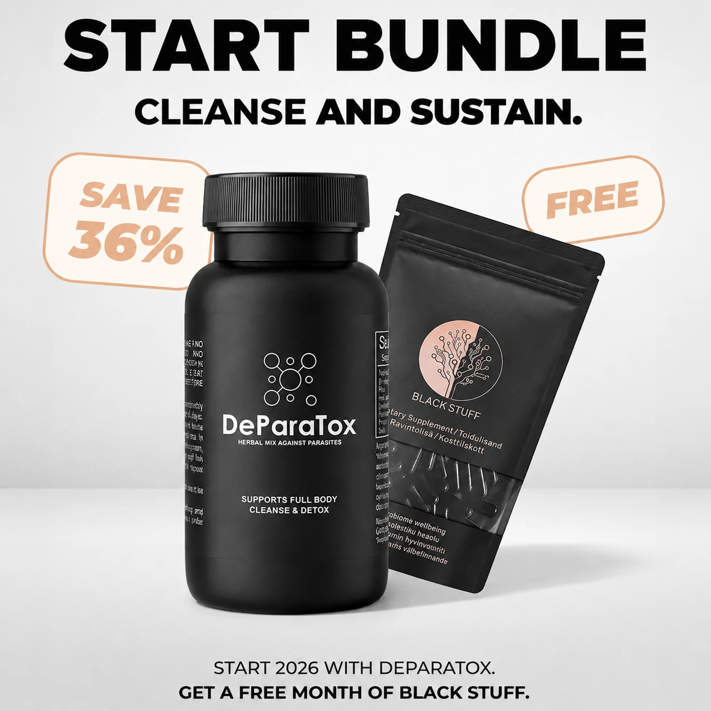 START BUNDLE - DeParaTox plus a free month of Black Stuff